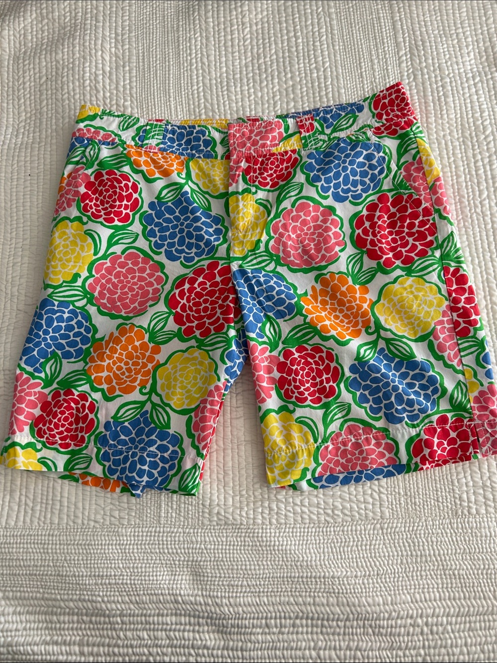 Bright Floral Cotton Shorts in Multi-Color